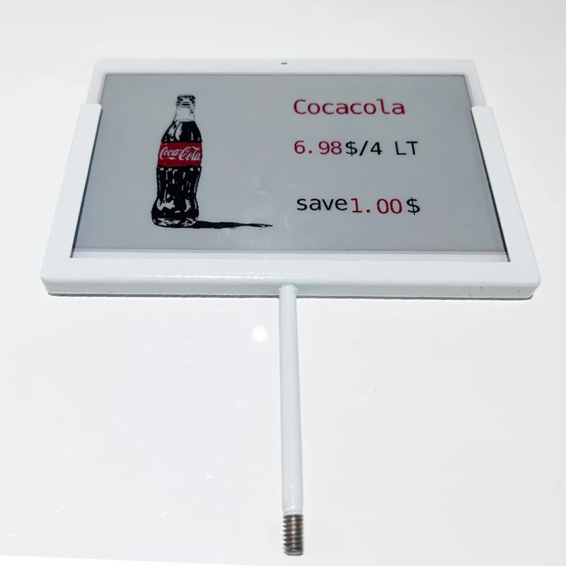 7.3 Pouce Électronique Prix Tag Métal Vis Montage Coca-cola Style