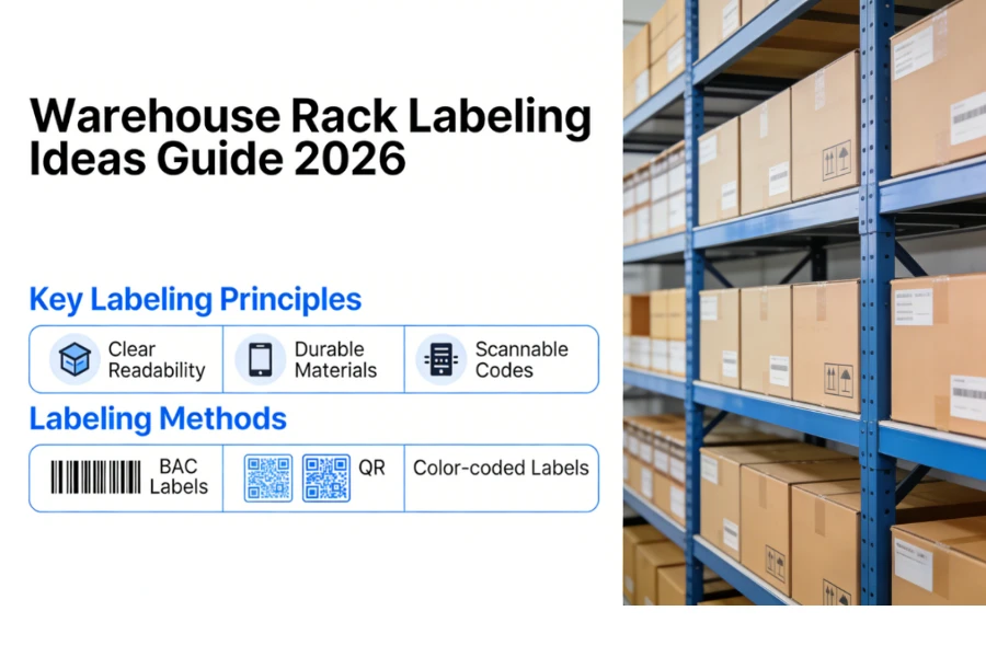 Guide ya ba idées ya étiquetage ya rack ya entrepôt 2026