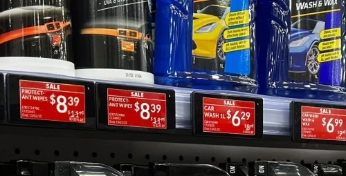 Ba magasins nini ya biloko ya kolia ezali na ba étiquettes ya prix numérique?
